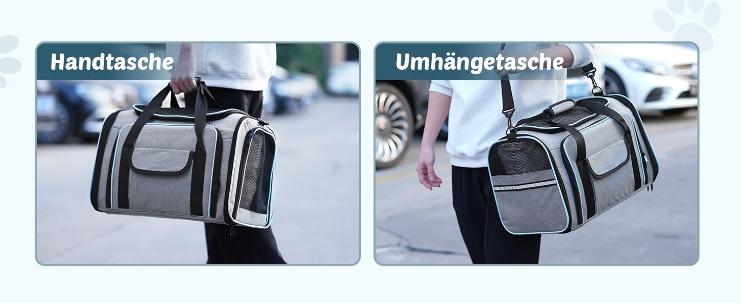 Розширювана переносна сумка для котів/собак, складана переноска для котів/собак, 47x29x29 см, переноска для котів, переноска для тварин - до 5,5 кг