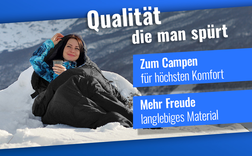 Сплячий мішок Gipfelsport Ultraleicht 4 сезони [-20°C до 15°C] | Чорний, ультралегкий, для трекінгу, кемпінгу та подорожей