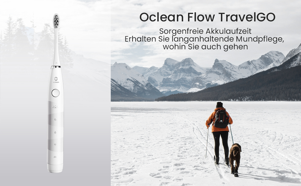 Oclean Find Duo Set: Електрична зубна щітка, 2 шт. з 5 режимами, акумулятор до 180 днів, IPX7, рожевий & блакитний (насадки, 6 шт.)
