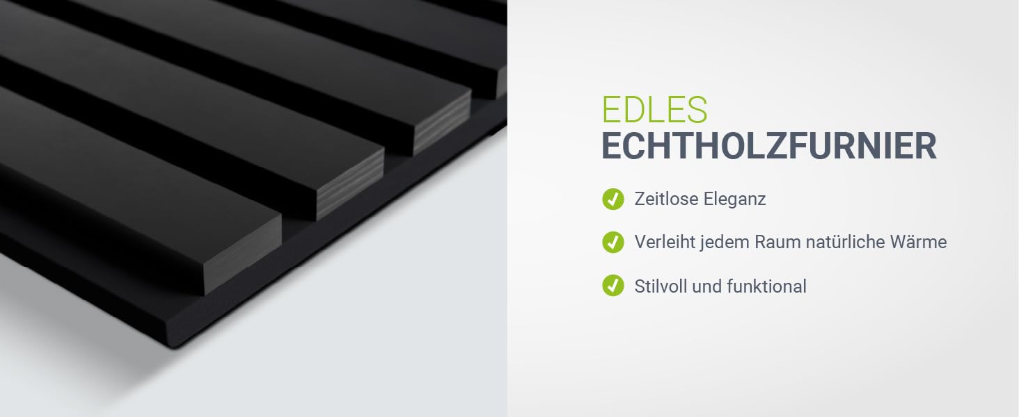 Акустичні панелі Juskys для стін, набір 4 шт (2,88 м²), 120x60 см, шумопоглинаючі декоративні панелі від луни та шуму, колір: чорний дуб