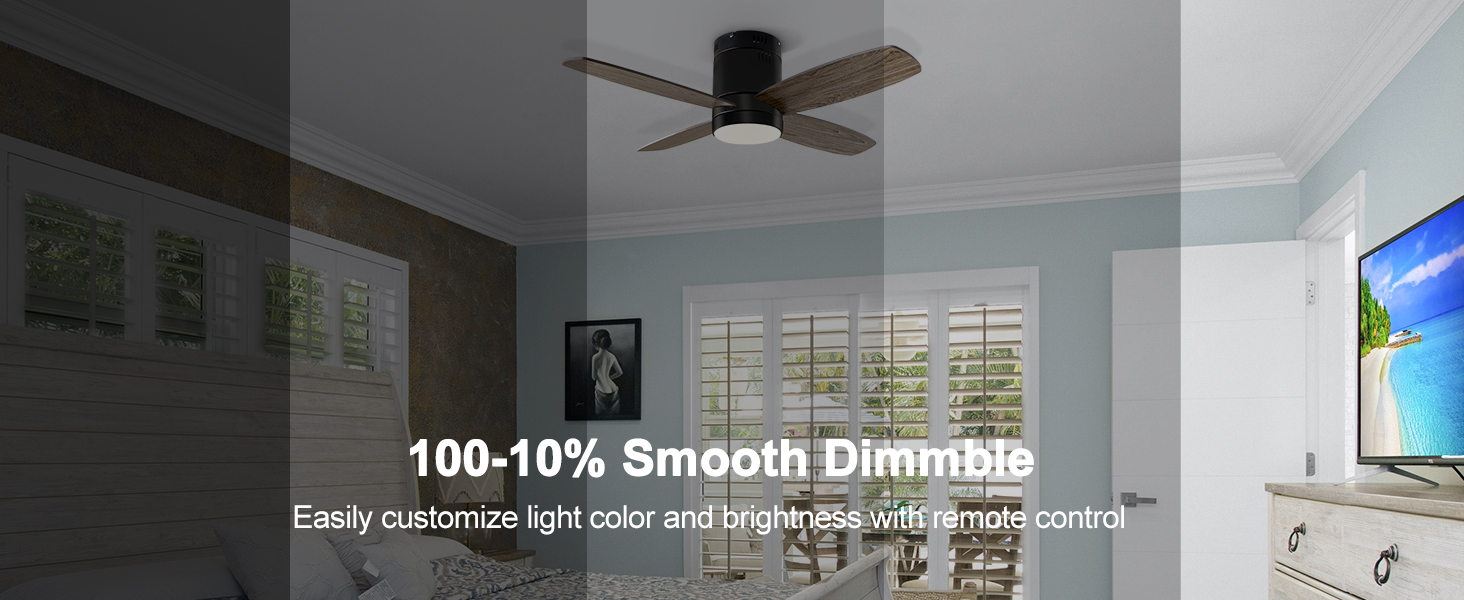 Стелянка вентилятор Ohniyou з підсвіткою та пультом дистанційного керування, 96,5 см (38 дюймів). Тиха, регульована яскравість, для спальні, тераси, внутрішнього та зовнішнього використання (чорний, сучасний)