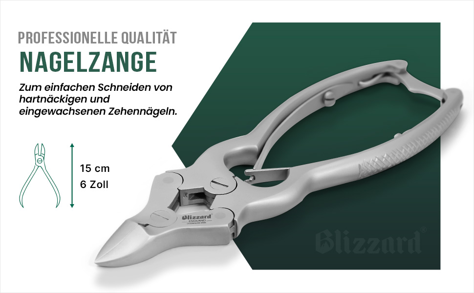 Професійний інструмент для педикюру: щипці для видалення врослих та товстих нігтів, з пилочкою, з нержавіючої сталі, 15 см