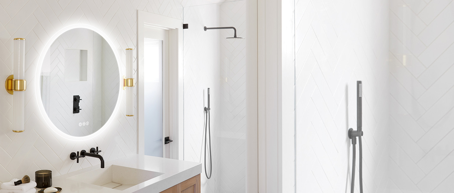 Дзеркало для ванної кімнати STARLEAD 60см з LED-підсвічуванням, регульована яскравість, 3 колірні температури, протитуманна функція, пам'ять налаштувань, HD скло, IP44, вологостійке, сріблястий колір (без Bluetooth)