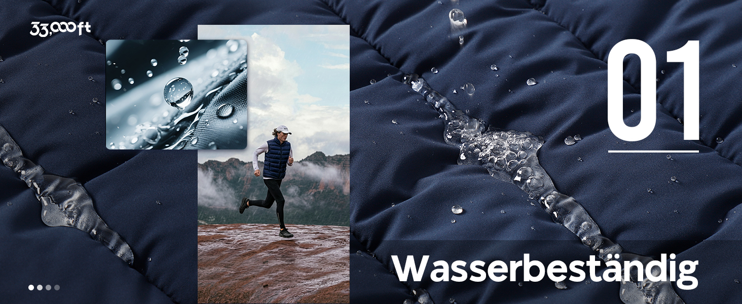 Чоловіча степкова жилетка 33000ft - тепла спортивна жилетка для туризму, гольфу, їзди на конях та активного відпочинку. Водовідштовхуюча жилетка з 4 кишенями. Колір: темно-синій, розмір S