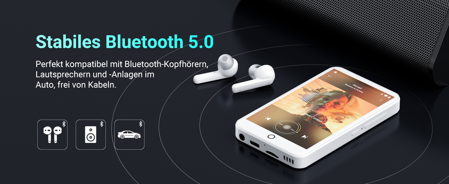 MP3 плеєр 96GB з Bluetooth, WiFi, Android 13, 4