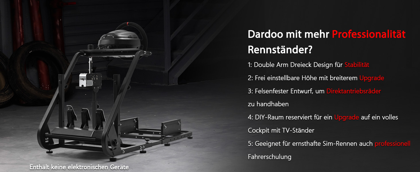Ігровий кокпіт-симулятор Dardoo для керма та педалей Logitech та Thrustmaster