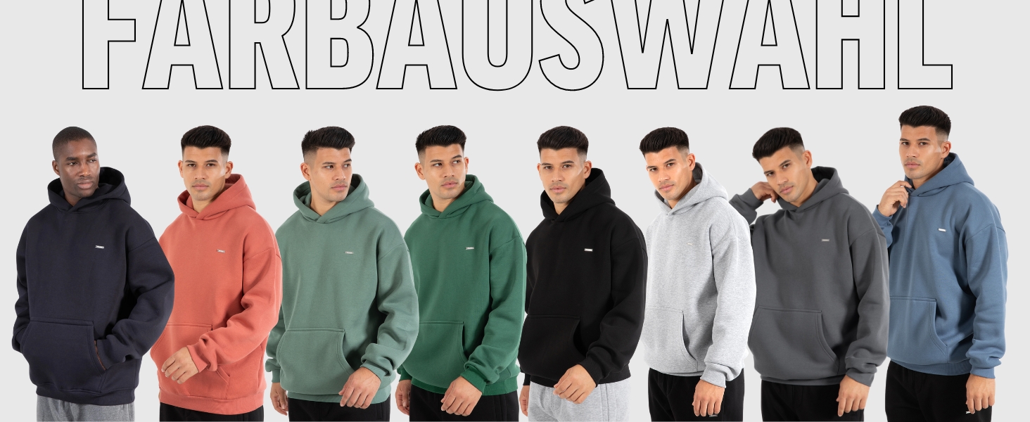 SMILODOX Худі Dawson для чоловіків - Оверсайз толстовка з капюшоном - З довгим рукавом, Ідеально для спорту, стилю вулиці та повсякденного носіння, Зручна та універсальна, Чорний колір