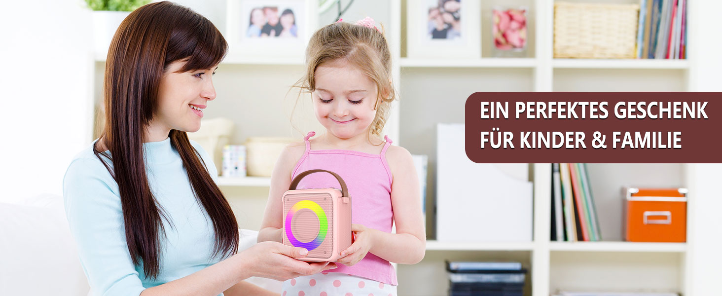 Караоке іграшка Ankuka для дітей та дорослих з 2 мікрофонами, портативна караоке-машина з LED-підсвічуванням та ефектами зміни голосу, подарунок для дітей 3-18 років, хлопчиків та дівчаток