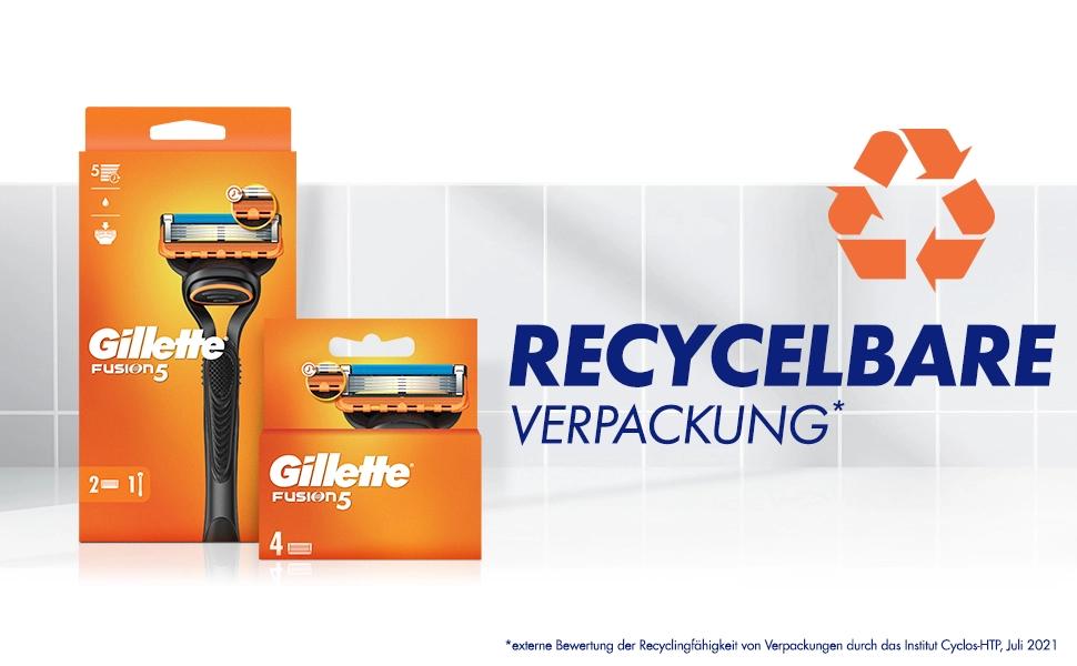 Смінні касети для бритви Gillette Fusion 5 для чоловіків, 5 лез, чорні, 4 шт в упаковці