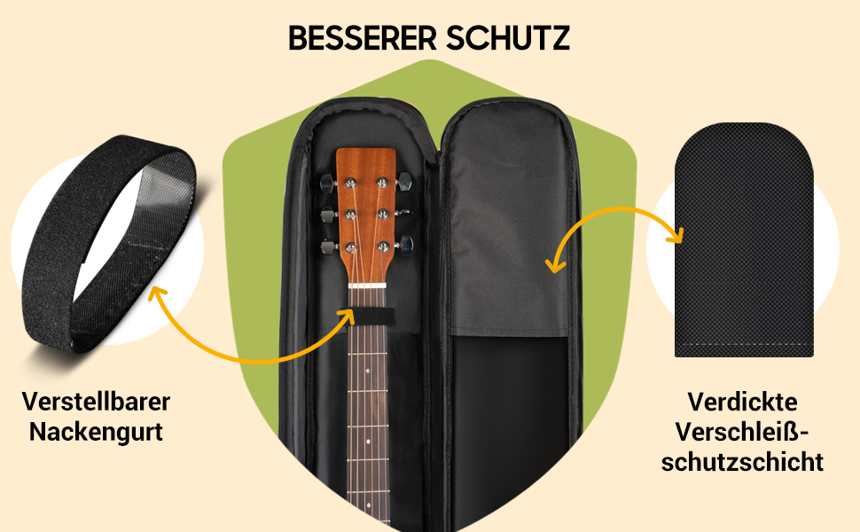 Чохол для гітари Cahaya Gig Bag: водонепроникний, з кишенями для аксесуарів, для гітар 40-41 дюймів