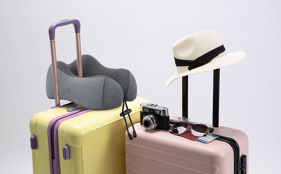 Подушка для шиї у подорожах: 100% Memory Foam, для автомобіля, літака, поїзда, офісу та дому (Чорний)