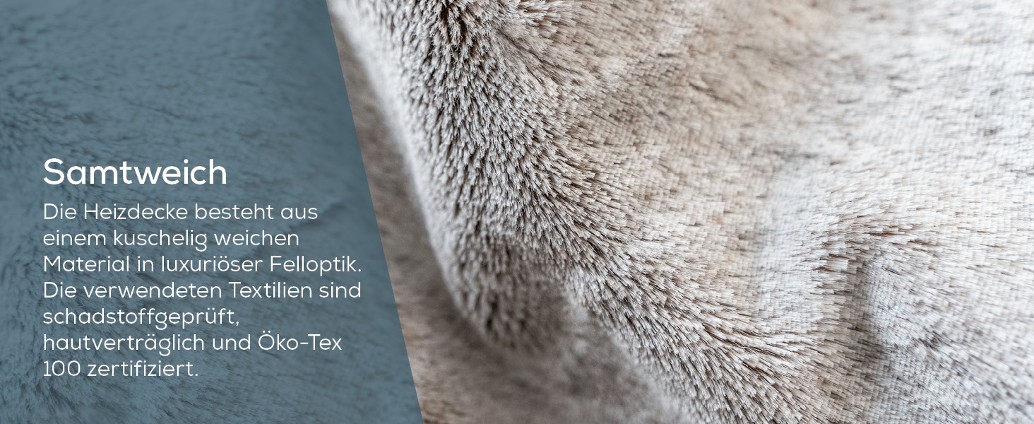 Електрична ковдра Beurer HD 75 Nordic з штучним хутром, 6 температурних режимів, автовимкнення, 180x130 см, бежево-коричнева