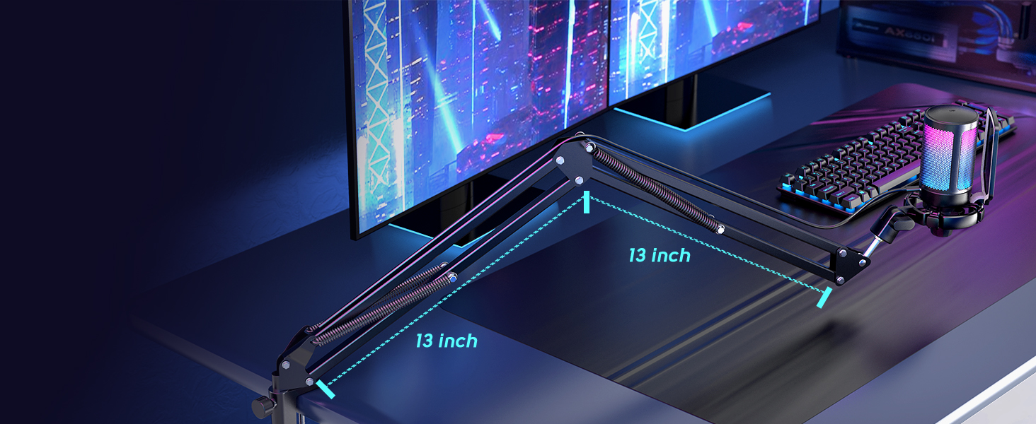 Мікрофон FIFINE для геймінгу та запису: USB-мікрофон з кріпленням для ПК, Mac, PS4, PS5 (чорний)