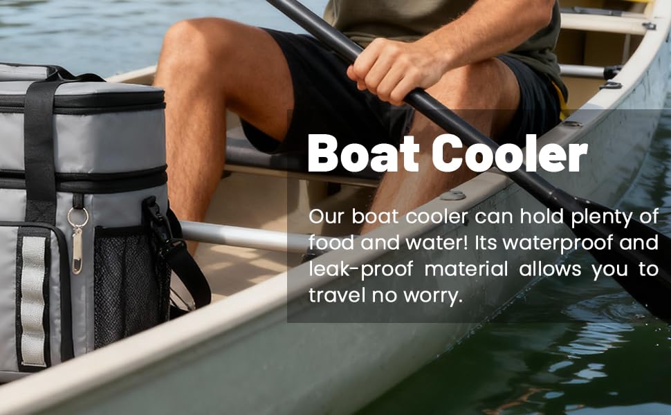 Велика розширювана сумка-холодильник з м'якого матеріалу, двоярусна ланч-сумка для жінок та чоловіків, вміщує 40 банок, вологостійка та портативна – ідеально для пляжу, кемпінгу, подорожей. Чорний колір