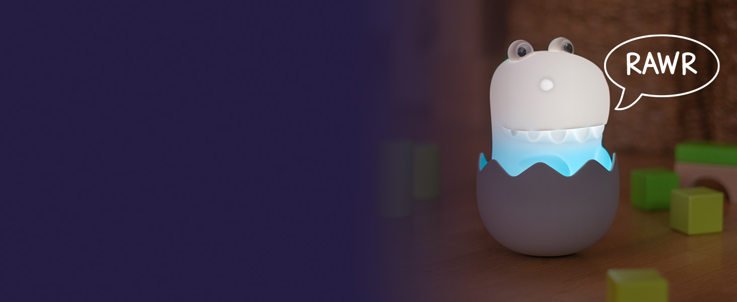Світильник нічник MegaLight для дітей Diggy Dino, LED, RGB-підсвічування, сенсорне керування, диммований, таймер, USB, без дрібних деталей, для дитячої кімнати