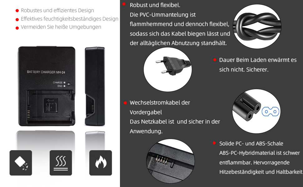 Зарядний пристрій MH-24 для акумуляторів EN-EL14/EN-EL14A (Nikon D3100, D3200, D3300, D3400, D3500, D5100, D5200, D5300, D5500, D5600, P7000, P7100, P7700, P7800, SLR-камери)