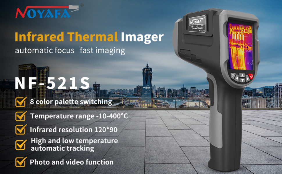 Тепловізор промисловий NOYAFA NF-521S з роздільною здатністю 120x90 пікселів, 2.8