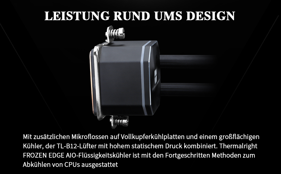 TR Frozen Edge 360 - рідинна система охолодження CPU з вентилятором 120мм, чорний, AMD/Intel