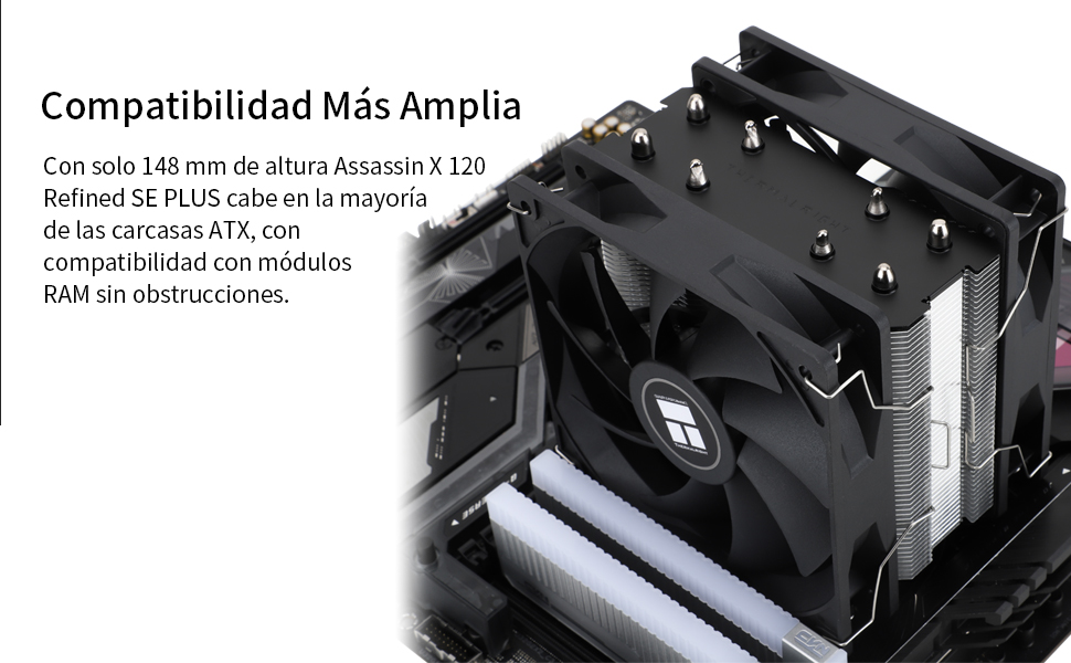 Кулер для процесора Thermalright Assassin X 120R SE PLUS, 120мм PWM вентилятор, підтримка Intel LGA1700/1851/1200/115x та AMD AM4/AM5