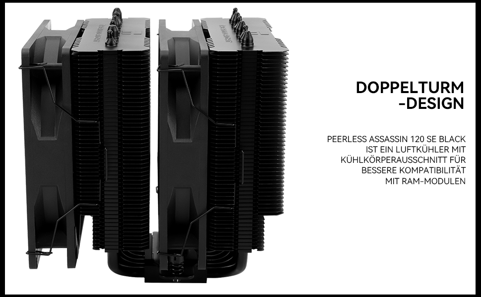 Кулер для процесора Thermalright Peerless Assassin 120 SE White ARGB, двовежевий повітряний охолоджувач для AMD AM5 та Intel LGA1700/1851, 6 теплових трубок, білий