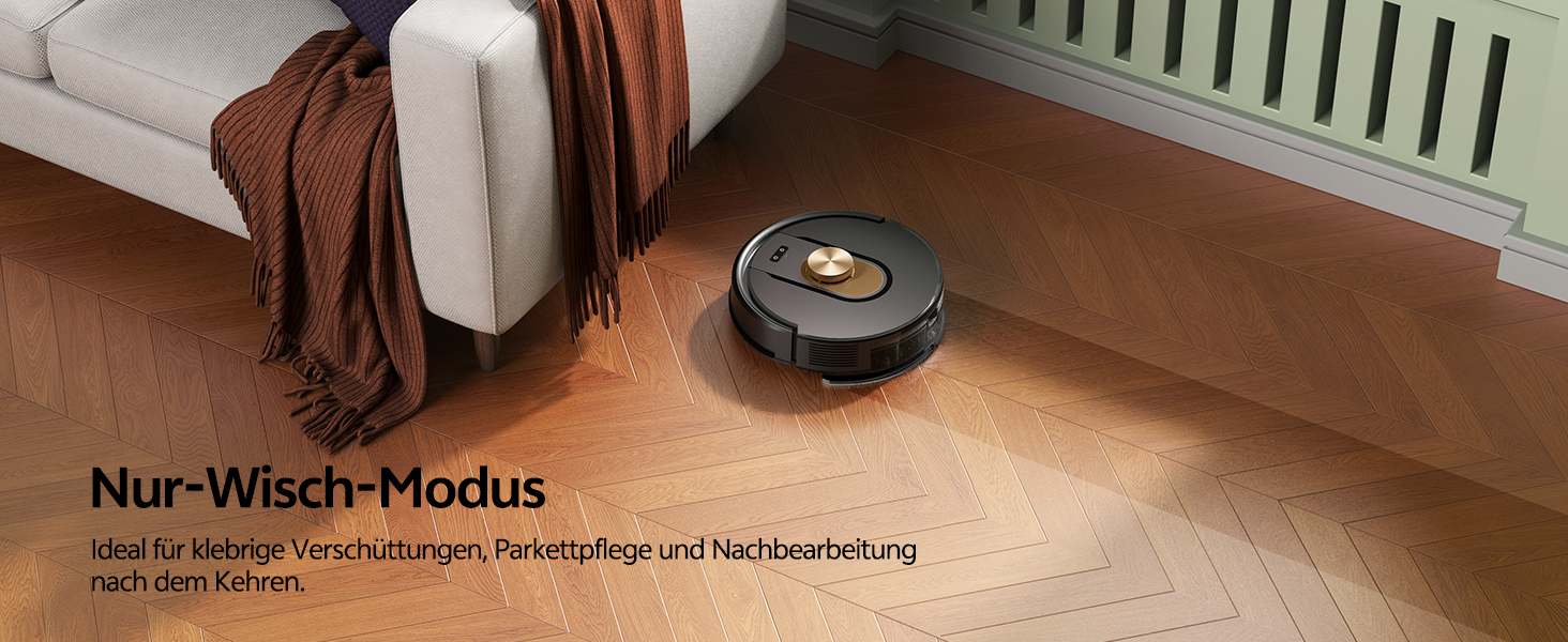 Робот-пилосос Vexilar W9 з функцією миття підлоги, LiDAR-навігація, 5000Pa, 5 карт, 15 зон заборони, керування через додаток, для твердих підлог та килимів, видалення шерсті тварин