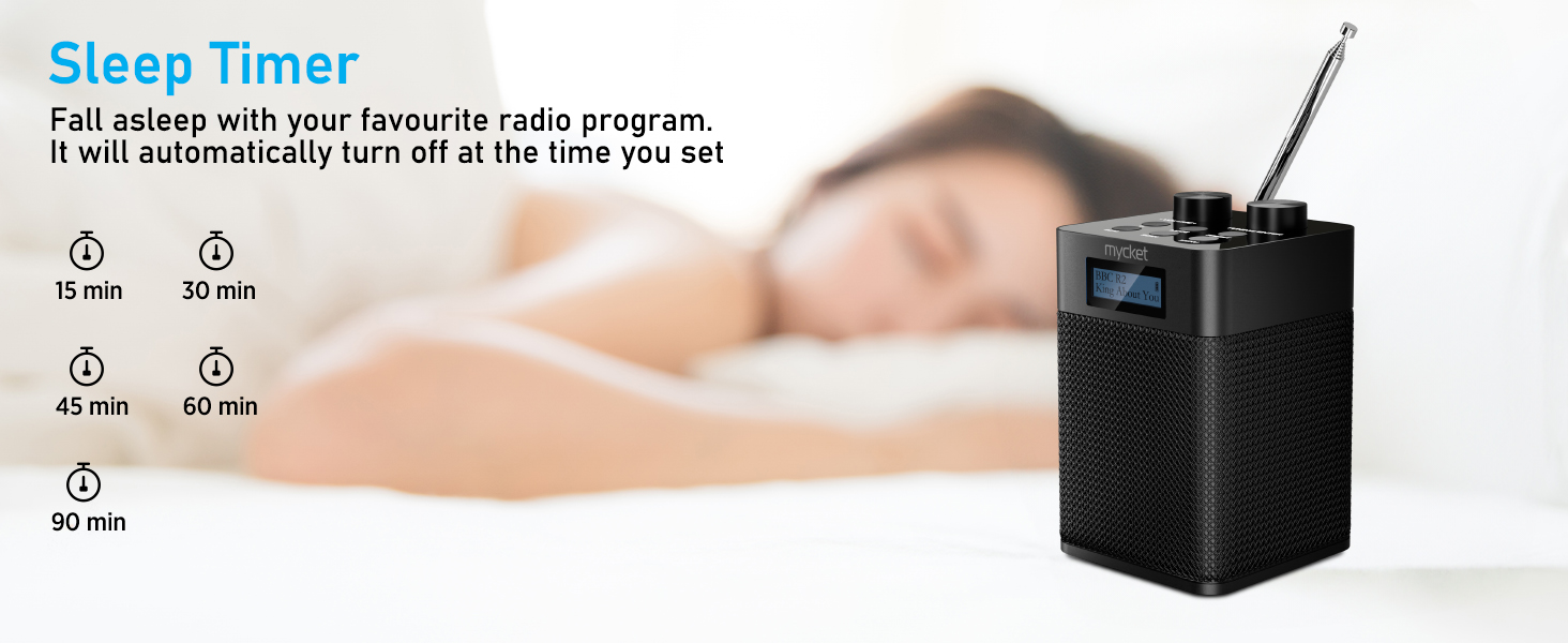 Портативне DAB/DAB+ радіо з цифровим радіо UKW, FM, Bluetooth 5.0, USB, LED дисплеєм (Чорний)