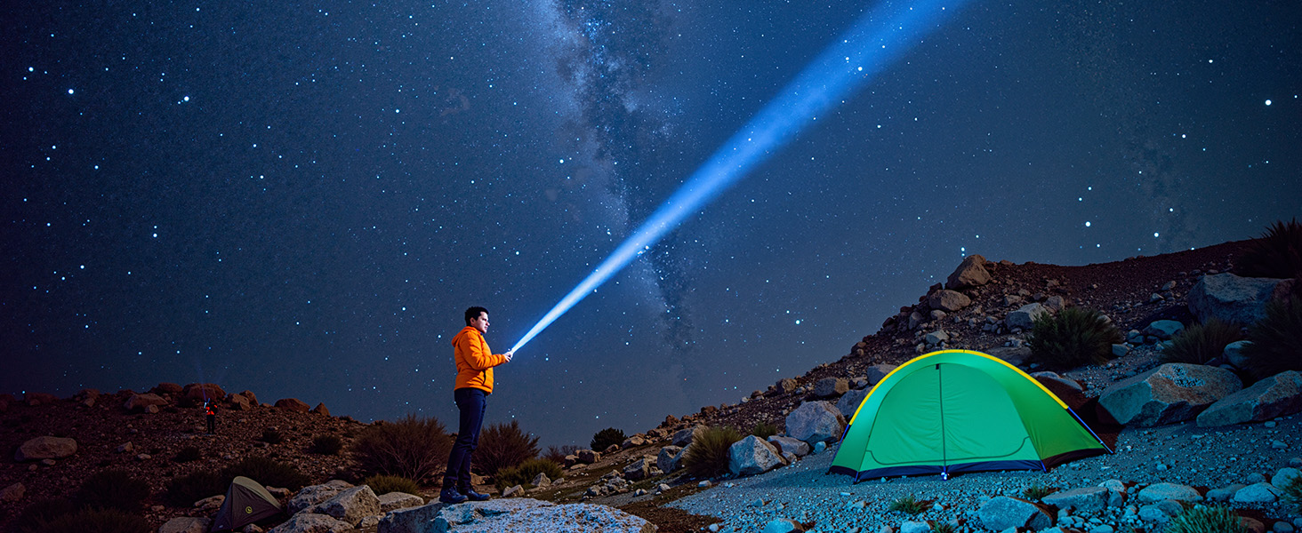 LED ліхтарик Gearlite: 6000 люмен, тактичний, водонепроникний (IP65), 3 режими, для кемпінгу, риболовлі, надзвичайних ситуацій. Чорний