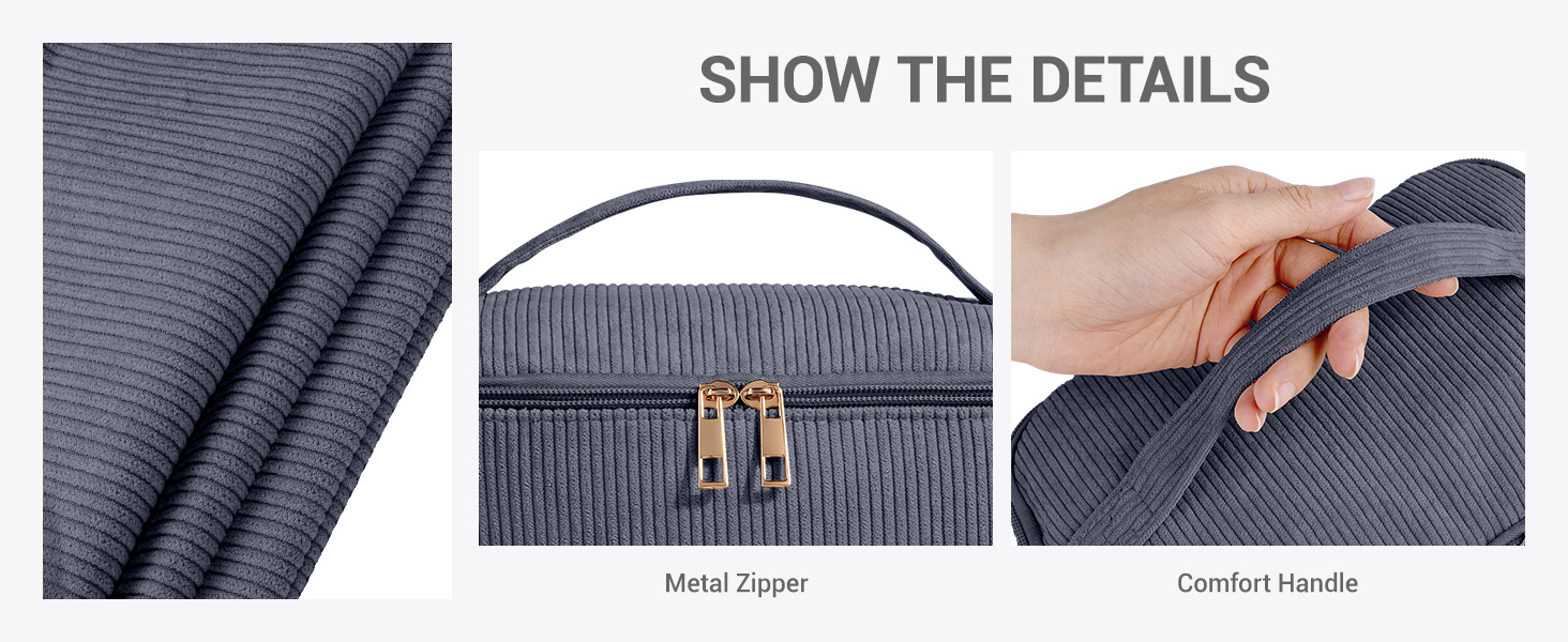 Косметичка MAGEFY: 2 шт. бежева + 3 шт. коричнева. Органайзер для макіяжу, дорожній, з відділеннями