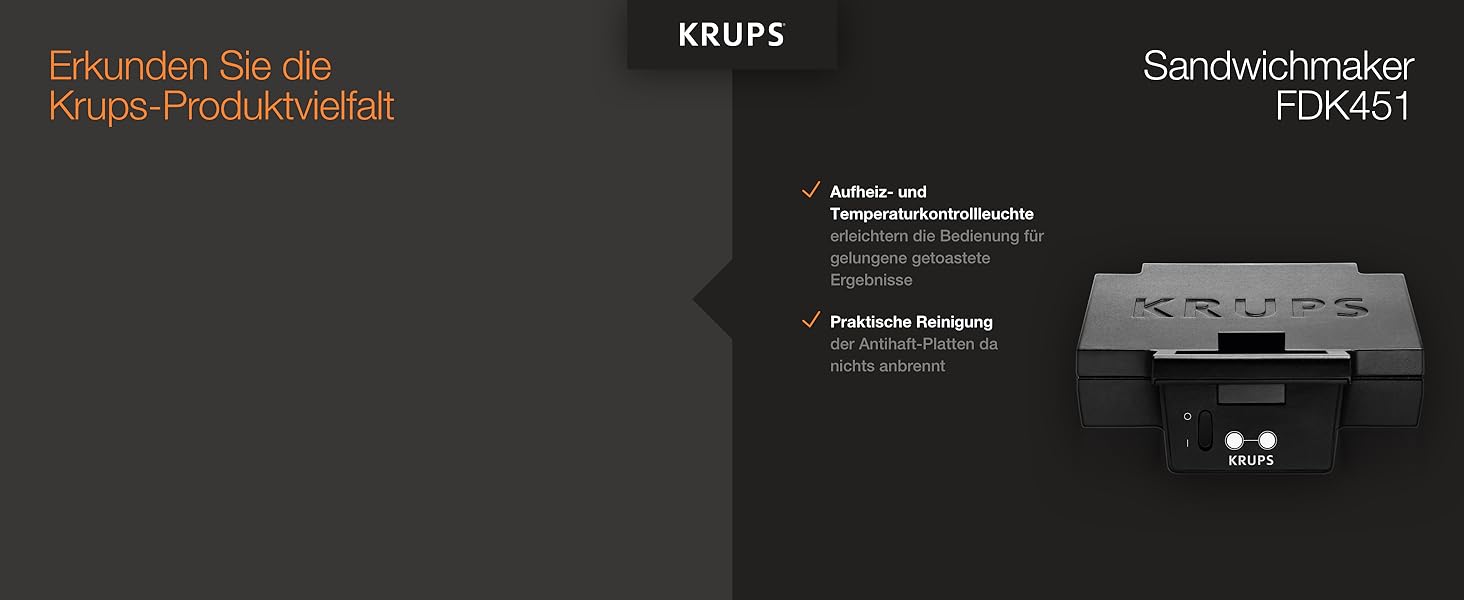 Вафельниця Krups FDD95D Professionelles: 1200W, 2 бельгійські вафлі, 7 рівнів підсмажування, чорний колір