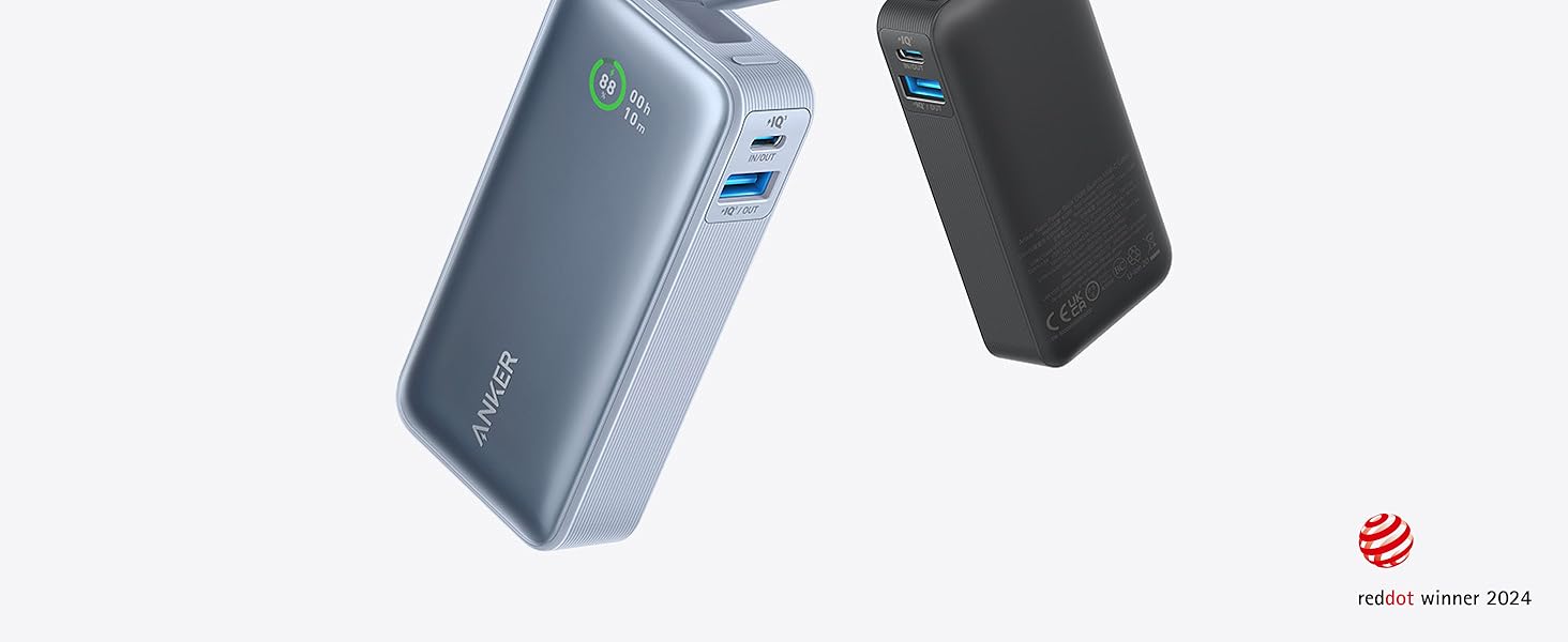 Powerbank Anker Nano 10000mAh з USB-C кабелем, 30W PD, 1xUSB-C, 1xUSB-A, для iPhone, MacBook, Galaxy, iPad, AirPods