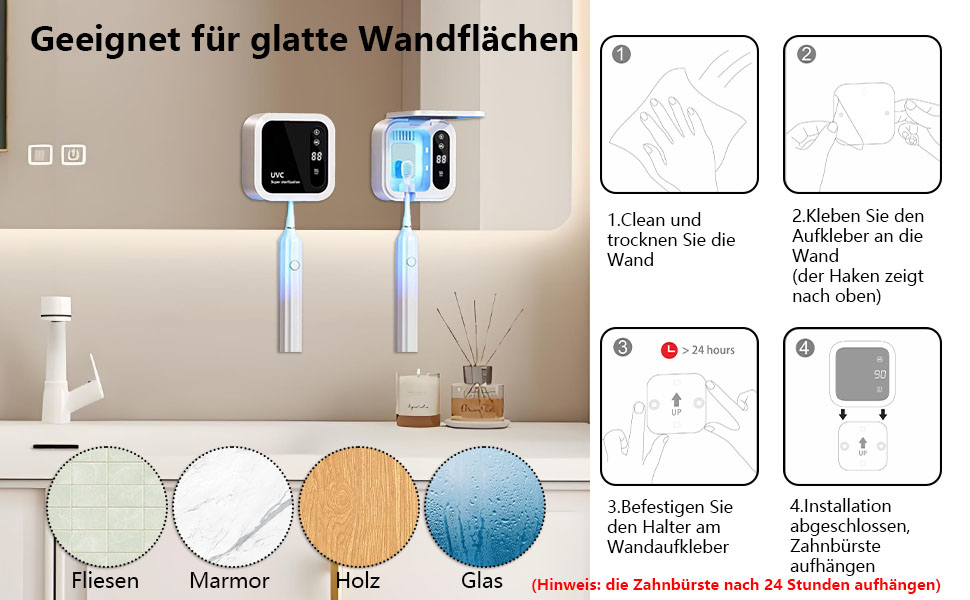 Стерилізатор зубних щіток Winnes з УФ-світлом, швидке сушіння, захист здоров'я порожнини рота для всієї родини