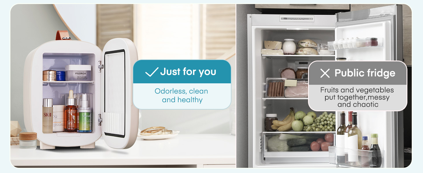 Mini холодильник FOHERE 5 літрів: для напоїв та догляду за шкірою, USB живлення, 220V/12V, білий