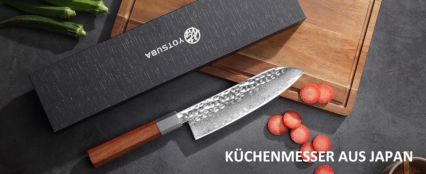 Кухонний ніж YOTSUBA Hackmesser 18 см: професійний кухонний тесак для м'яса та овочів з ергономічною ручкою з пакавуду, надзвичайно гострий