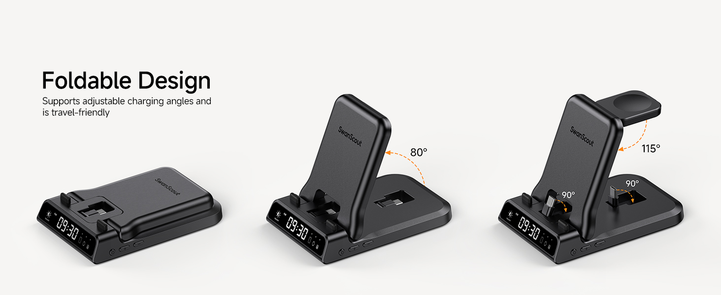 Зарядний станція SwanScout 701S 3-в-1 для Samsung Galaxy: телефони, навушники, годинники (USB-C)