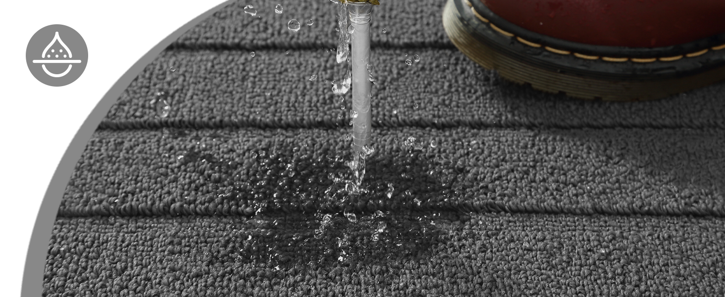 Килимок для дому COLOR&GEOMETRY 44x76 см - машинне прання, протиковзкий, вбираючий, мінімалістичний дизайн для входу, порогу та коридору (Сірий, 92 x 152 см)