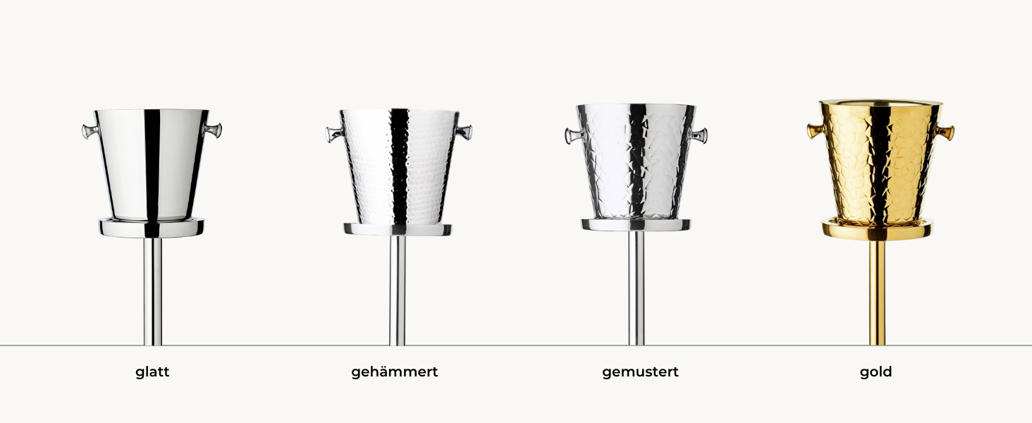 Охолоджувач для шампанського EDZARD Capri, золотий, для 1 пляшки, з підставкою, для вина, шампанського та льоду