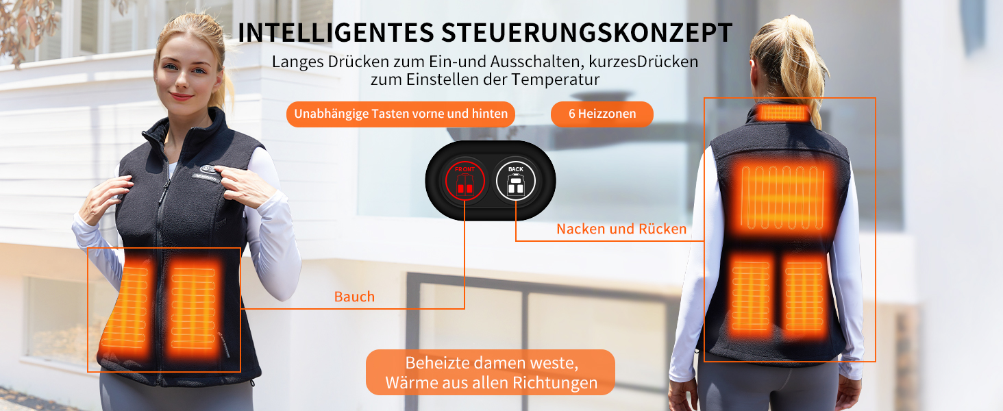 Електрична гріюча жилетка для жінок, чорна, з акумулятором 7.4V 10000mAh, 3 режими нагріву, ідеальний подарунок на Різдво