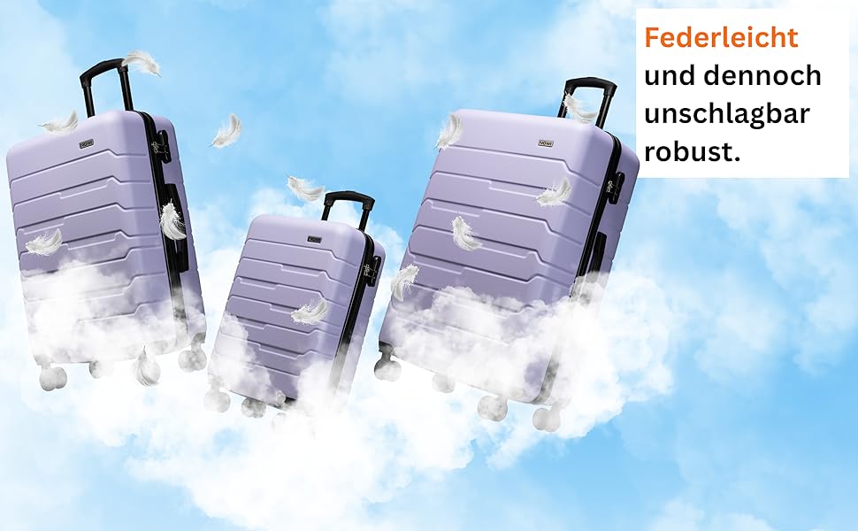 Чемодан NOWI Bergamo: водостійкий, 8 коліс, 360°, телескопічна ручка, повне внутрішнє оздоблення (M, фіолетовий)
