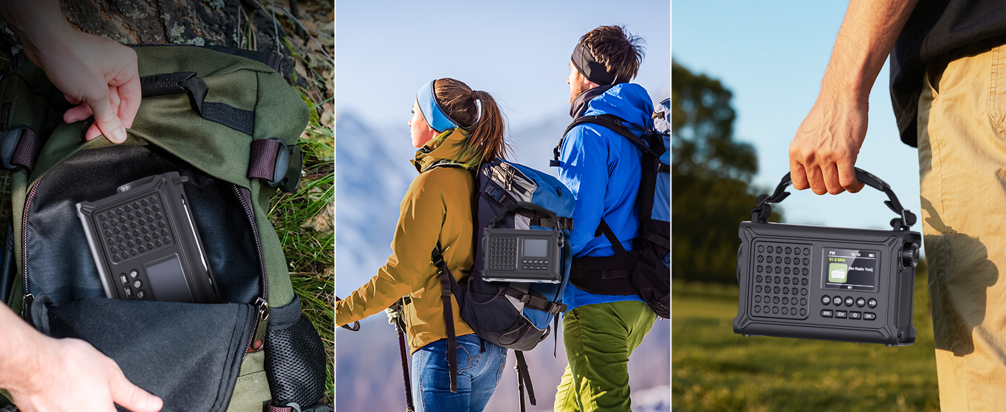 Радіоприймач Kurbelradio з DAB/DAB+/UKW, акумулятор 12000mAh, сонячна панель 8500mm², ручне радіо, Bluetooth 5.0, ліхтарик, ліхтар для читання, Outdoor, кемпінг, зелений (чорний)