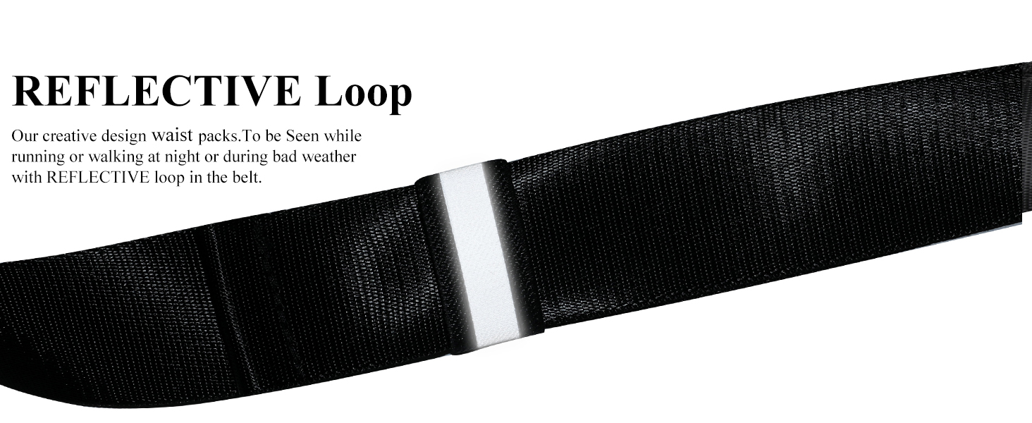 Чоловіча/Жіноча поясна сумка MAXTOP для активного відпочинку, спорт, подорожі (4 відділення, водонепроникна, чорна)