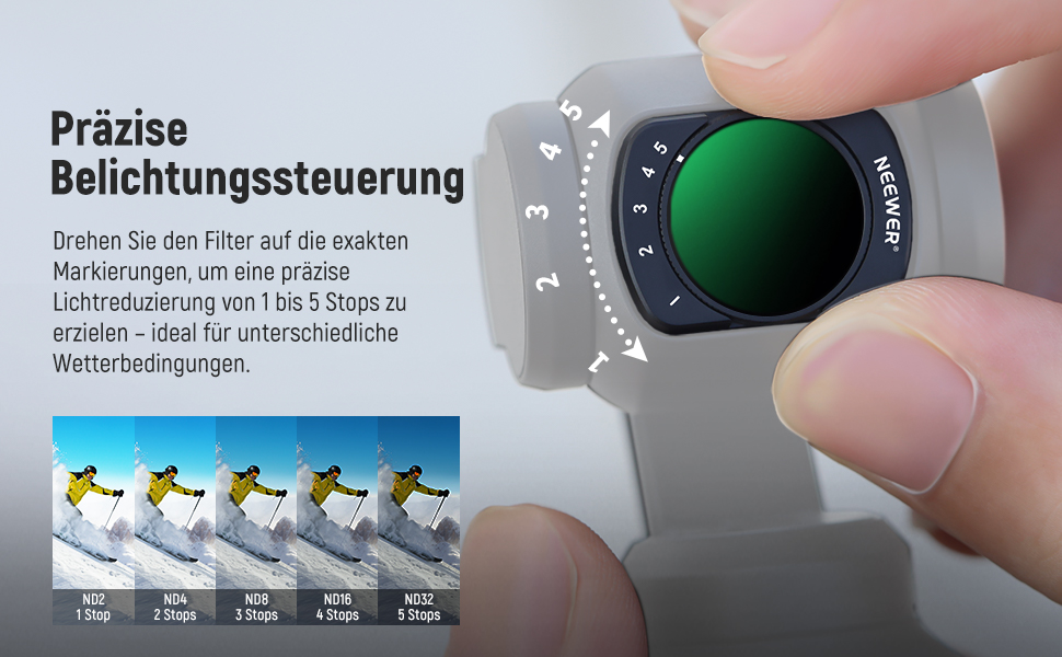 Набір фільтрів ND NEEWER для DJI Osmo Pocket 3: ND2-32, CPL, 0.72x, з захисними плівками
