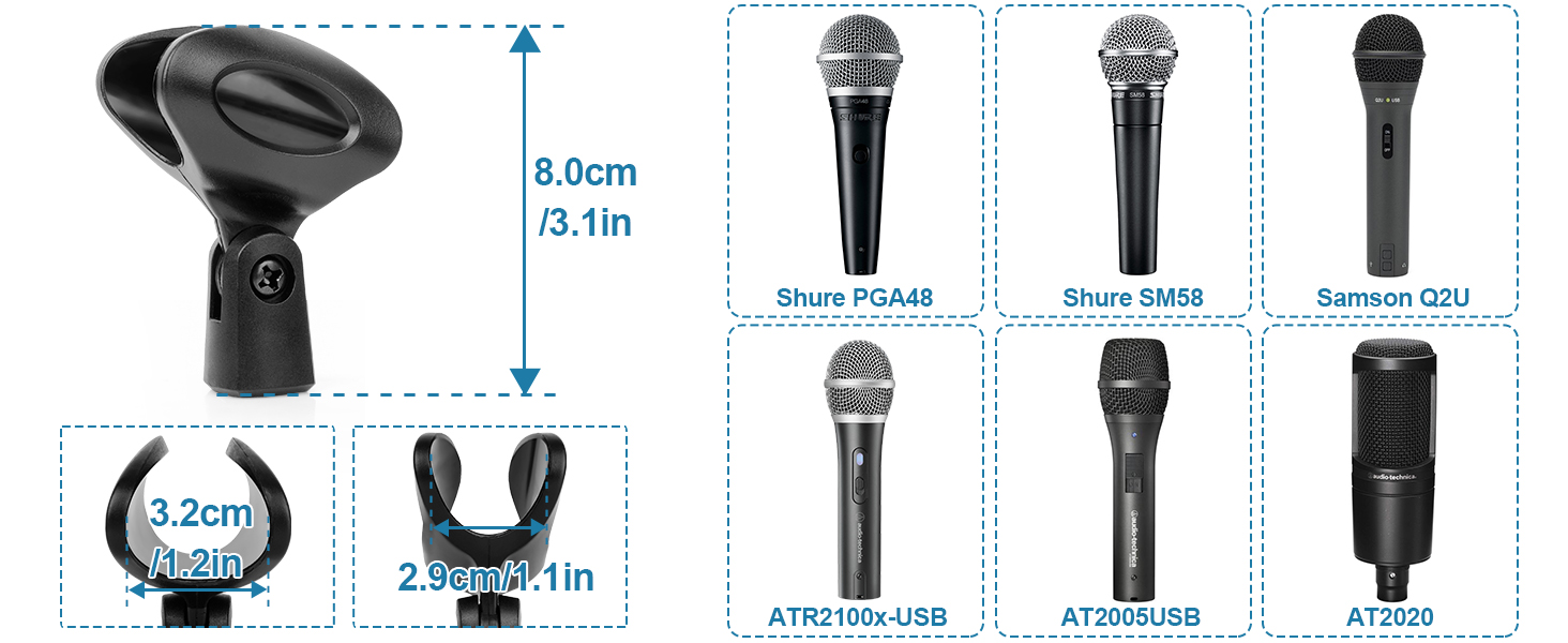 Підставка для мікрофона ChromLives для Razer Seiren X, з поп-фільтром, вітрозахистом та кабелетримачем, 5/8 адаптер для радіомовлення та запису