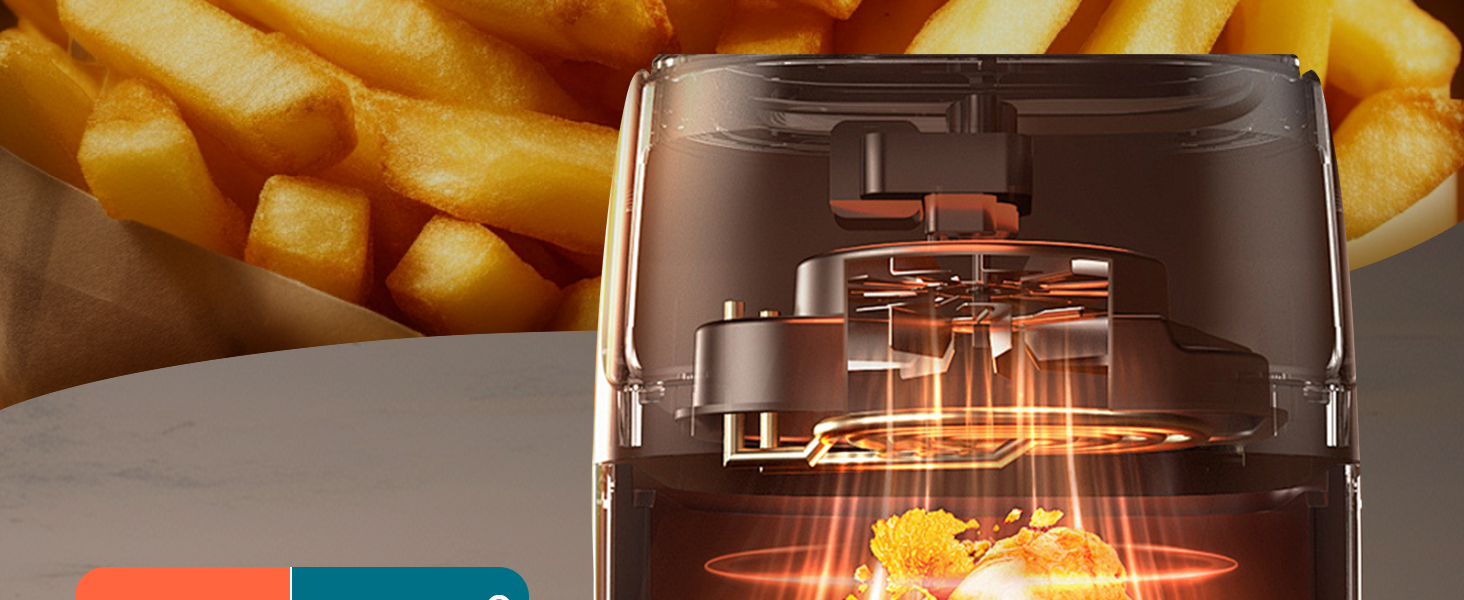 Фритюрниця Aigostar Air Fryer 4L з гарячим повітрям, XXL, без олії, 8 програм, LED-дисплей, 1500W, BPA-free