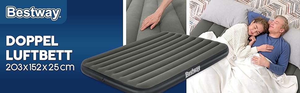 Надувний матрац Bestway Tritech Queen 203x152x25 см - для дому, відпочинку