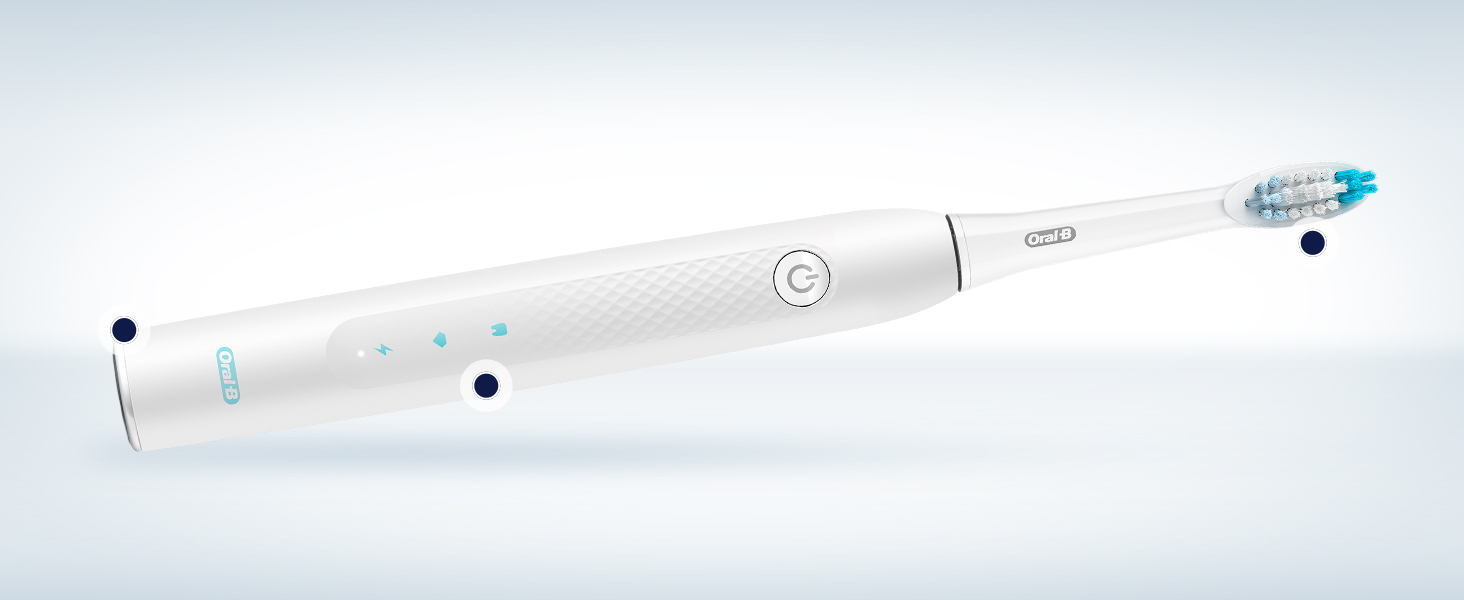 Звукова зубна щітка Oral-B Pulsonic Slim Clean 2000 White - для догляду за зубами та яснами, 2 режими чищення, таймер, Braun