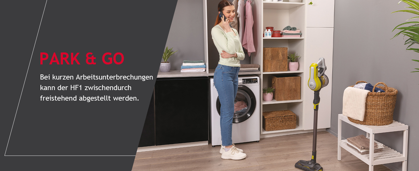 Бездротовий акумуляторний пилосос Hoover Home HF110H для дому - без мішка, LED-підсвічування, XL-контейнер, для площі до 120 м²