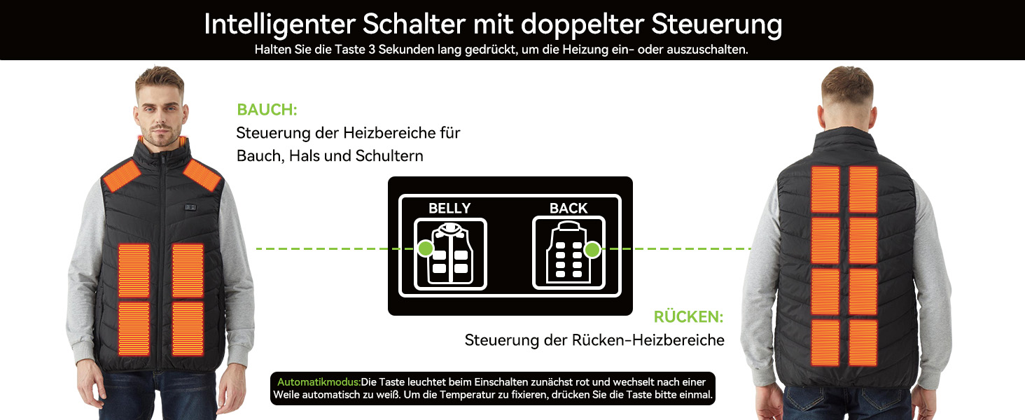 Обогревна жилетка для чоловіків та жінок з акумулятором 20000mAh, 15 зон обігріву, 3 режими температури, до 11 годин тепла, для полювання, піших прогулянок, гольфу, катання на лижах, XL