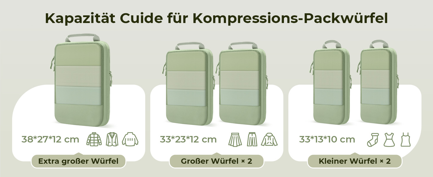 8-кількість компресійних кубиків для одягу, органайзер для валізи, чорний (8 шт., мат-зелений)