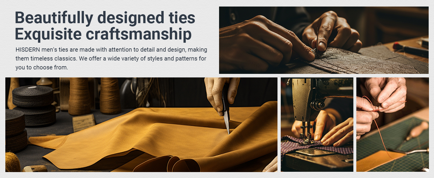 Набір краватки та кишенькового хустинки Enlision для чоловіків, краватка, краваткова затискач, запонки, Champagne, універсальний розмір