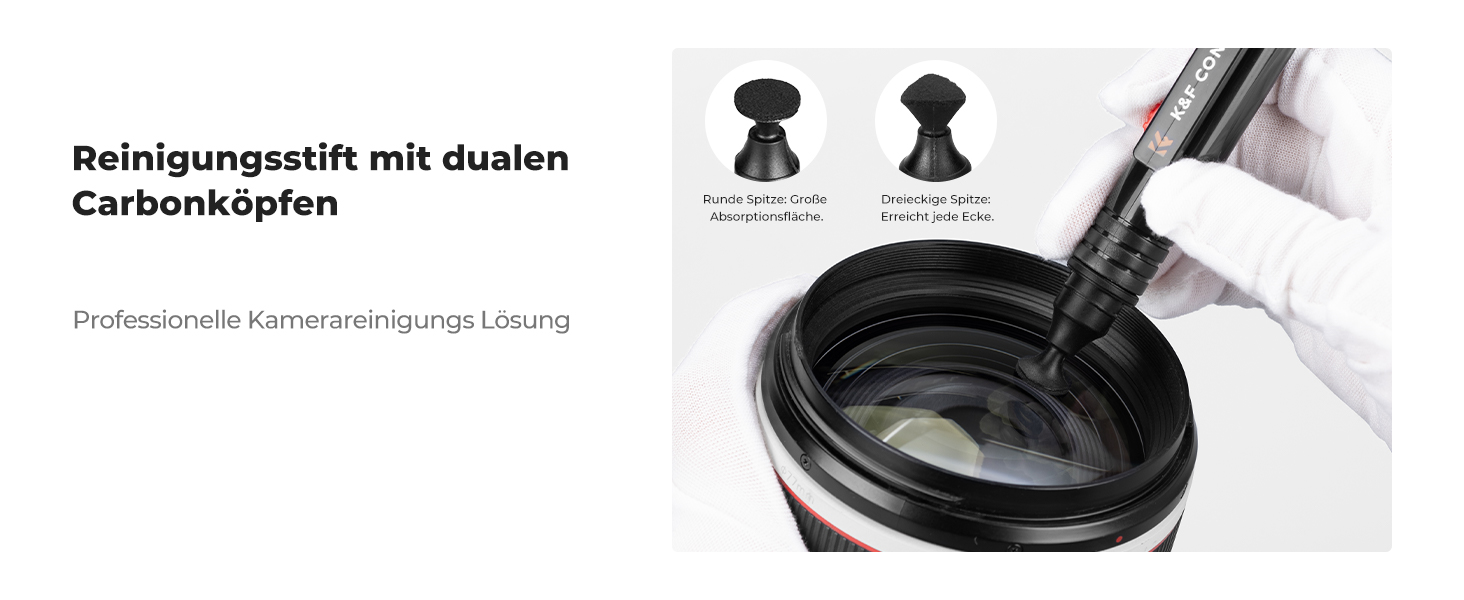 Набір для чищення DSLR-камер та чутливої електроніки K&F Concept 15-в-1: об'єктив, фільтри, смартфони